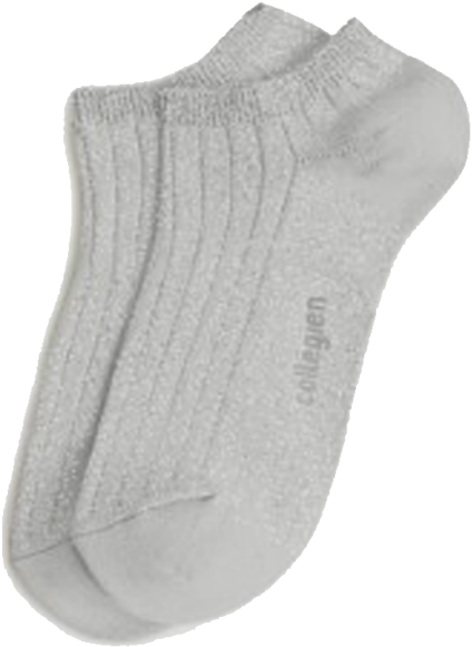 Light Grey Shiny Ankle Socks With Silver Speckles - Sock (1024x1024), Png Download