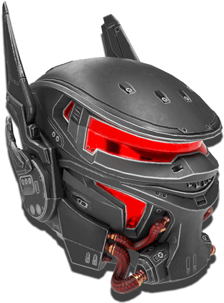 The Sleek, Stylised Blazing Orbit Helmet, Available - No Man's Sky Quicksilver Helmet (337x458), Png Download