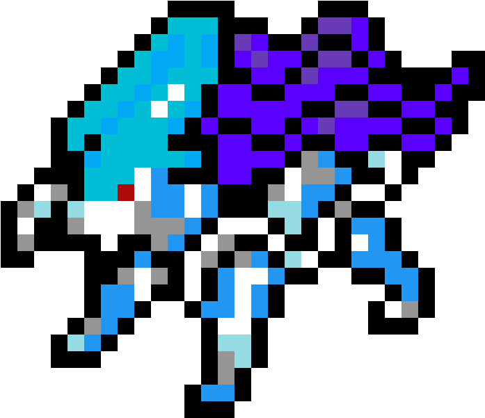 Suicune - Pokemon Pixel Art Suicune (1200x1200), Png Download