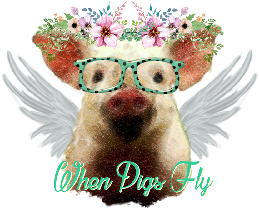 Oops "when Pigs Fly" Lens Cleaner Cloth - Bird (1024x755), Png Download