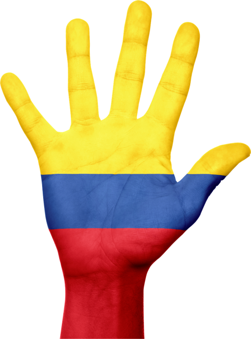 Venezuela Flag Hand (500x675), Png Download