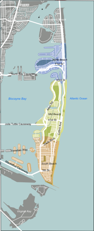 Miami Beach (300x739), Png Download