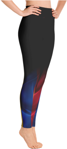 Women's Black "colombia Flag" Yoga Pants - Rainbow Rogue Yoga Pants (500x500), Png Download