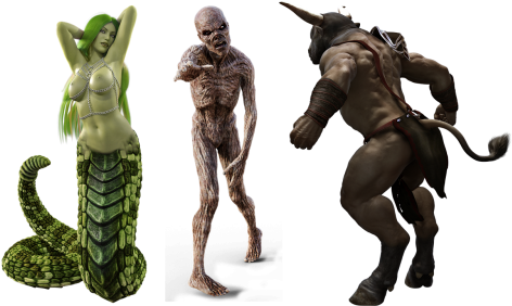 Monsters Creatures (500x298), Png Download