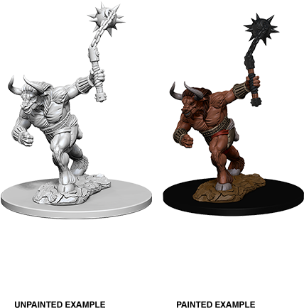 Minotaur - Nolzur's Marvelous Unpainted Miniatures Minotaur (450x551), Png Download