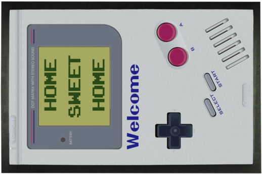 Game Boy Home Sweet Home ﻿sublimation Doormat Welcome - Game Boy (580x580), Png Download