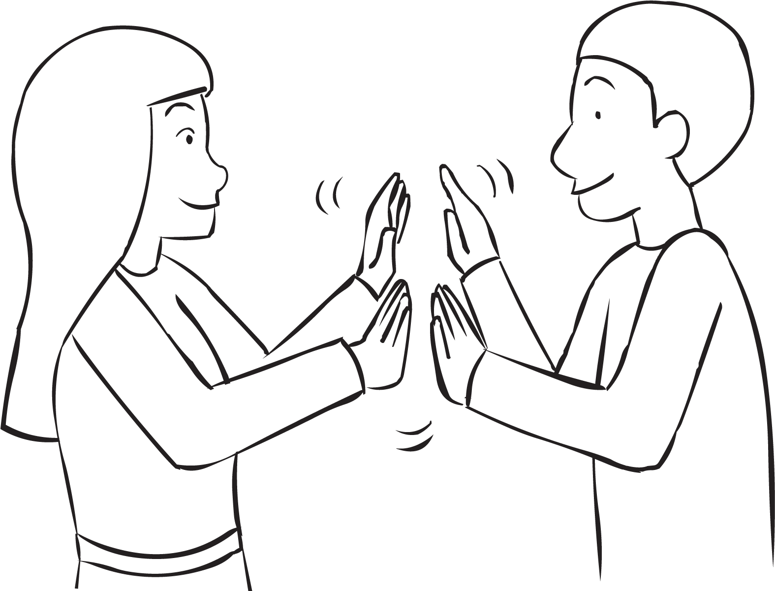 Clap With A Partner (1600x1200), Png Download