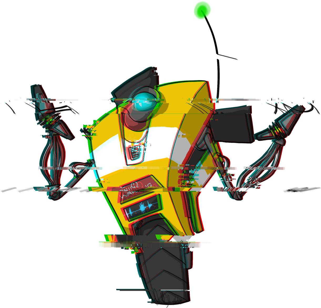 Claptrap - Borderlands (1280x1280), Png Download
