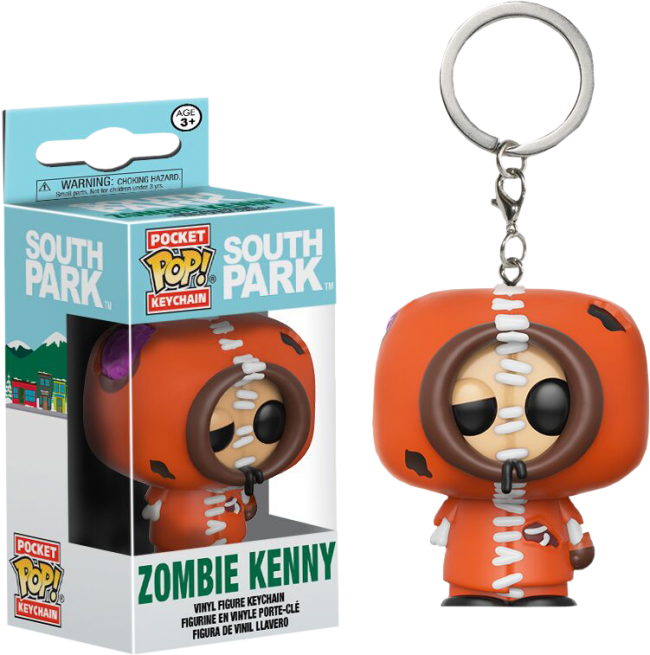 Zombie Kenny Pocket Pop Keychain - South Park - Zombie Kenny Pocket Pop! Keychain (650x655), Png Download