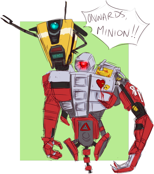 Deathtrap And Claptrap Requested By @koplakever - Illustration (500x581), Png Download