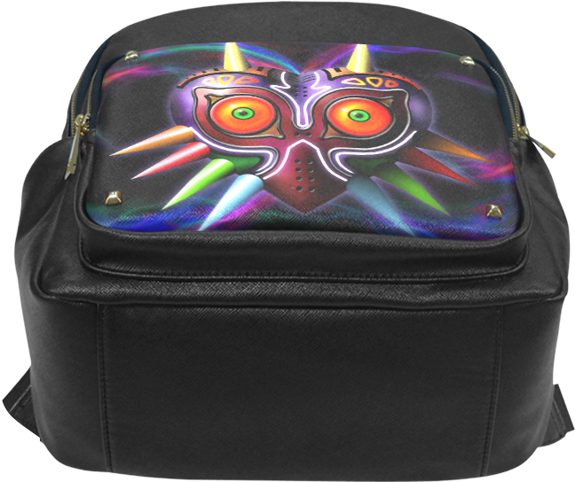 Zelda Majora Mask Print Leisure School Bag Multi-functional - Backpack (1000x1000), Png Download