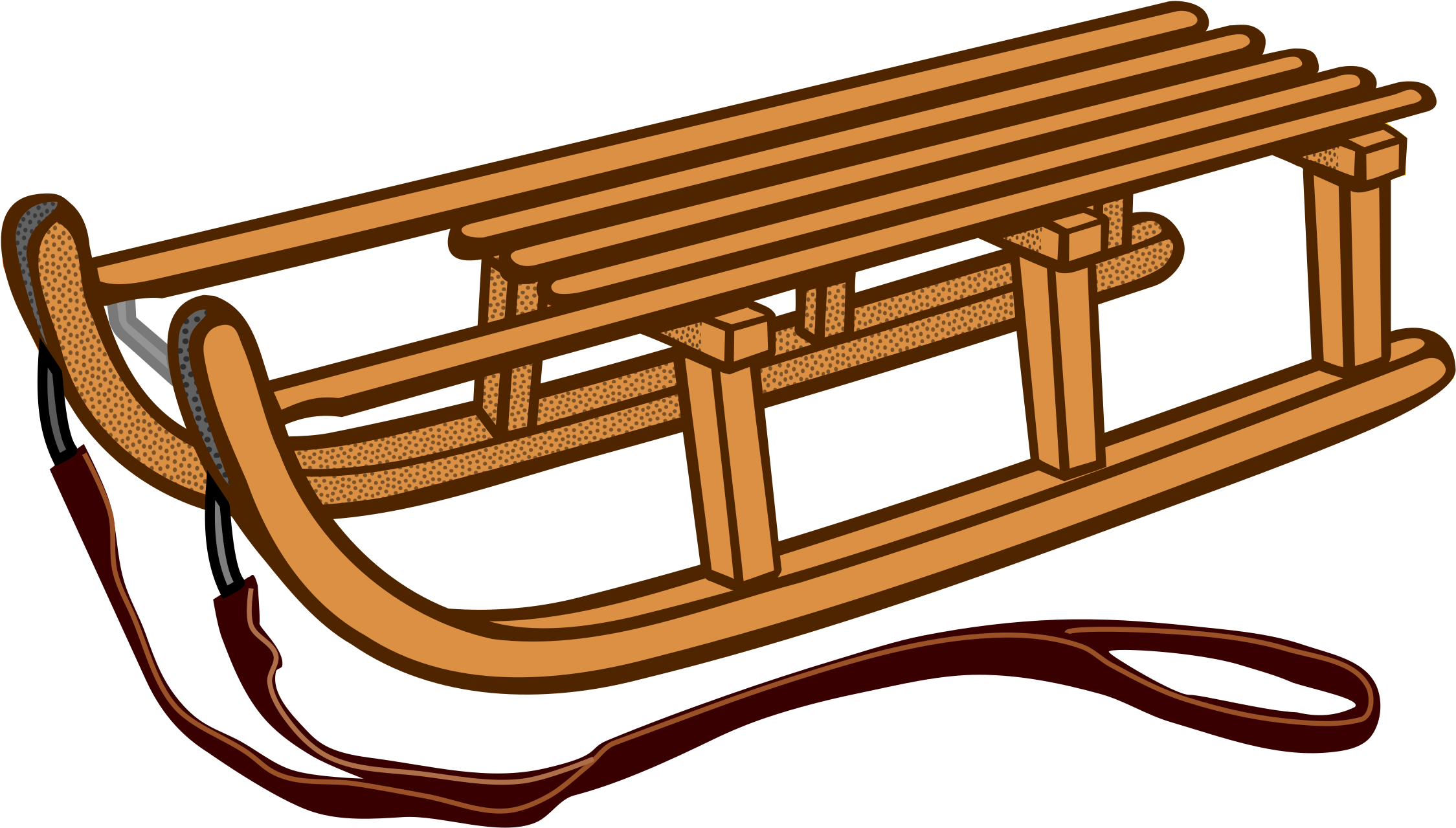 Clipart - Sledge Clipart (2400x1430), Png Download