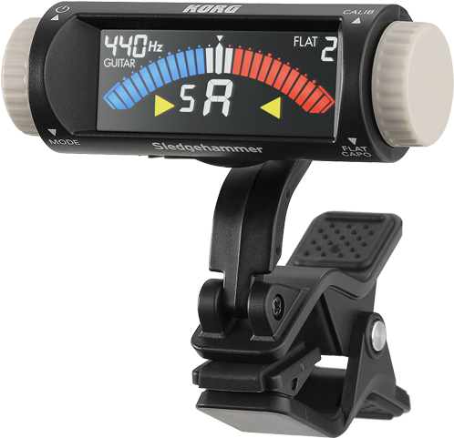 Front View - Korg Sh-g1 Sledgehammer Clip-on Guitar Tuner (1200x538), Png Download