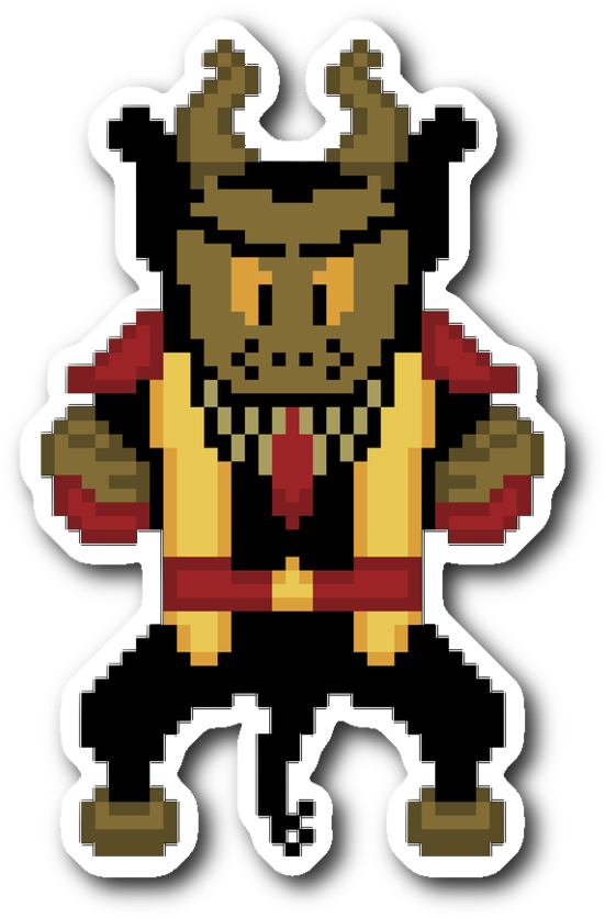 Krampus Sticker - Cartoon (1024x1024), Png Download
