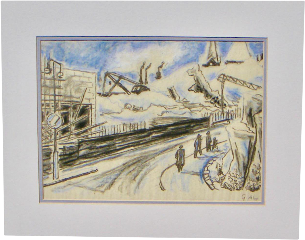 Gustav Alexanderson Swedish Industrial - Drawing (1330x1117), Png Download