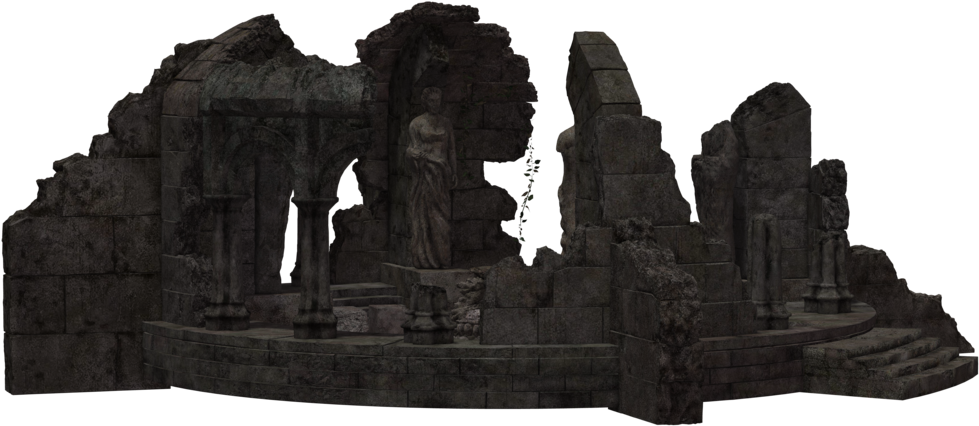 Temple Ruins 01 By Free Stock By Wayne - Building (1024x645), Png Download