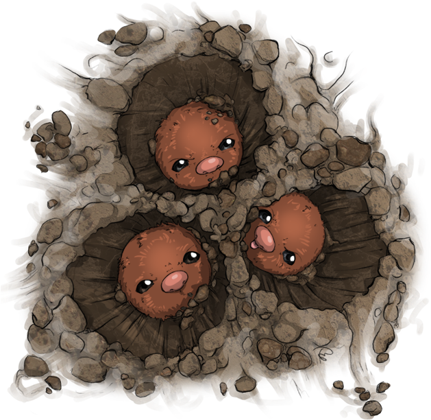 Dugtrio Used Dig By Scowlingelf - Cake (640x650), Png Download