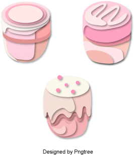 Beautiful Cartoon Lovely Hand-painted Dessert Cake - Drawing (360x360), Png Download