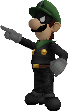 This Is Pose Of A Custom Luigi Based Off Mr - Video Game (289x443), Png Download