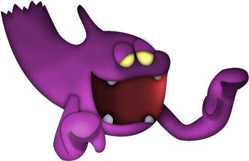 Luigi's Mansion Purple Ghost (530x349), Png Download