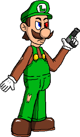 Terminator Luigi - The Terminator (342x537), Png Download