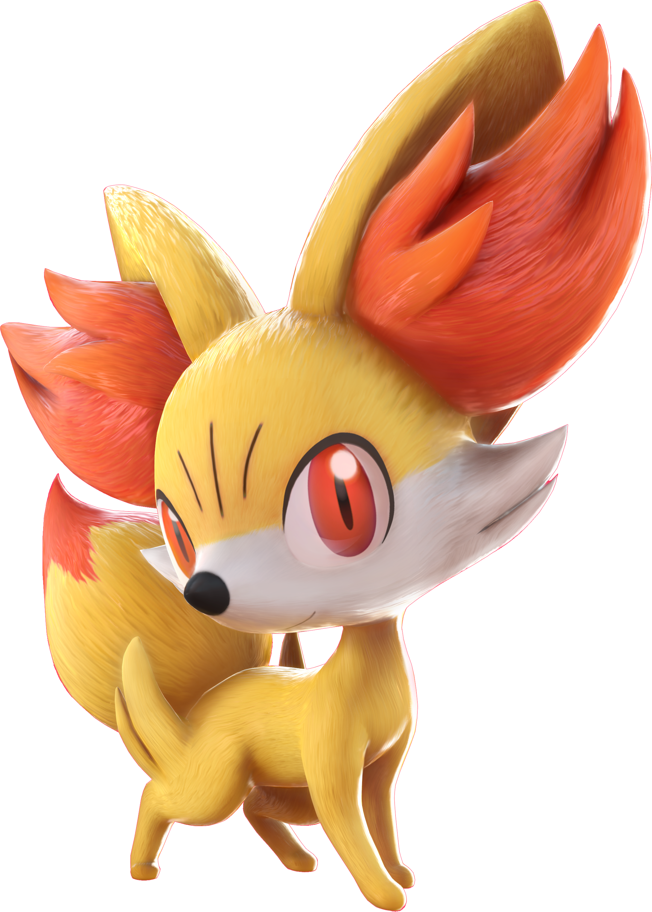 Looking - Pokken Tournament Fennekin (2175x3045), Png Download