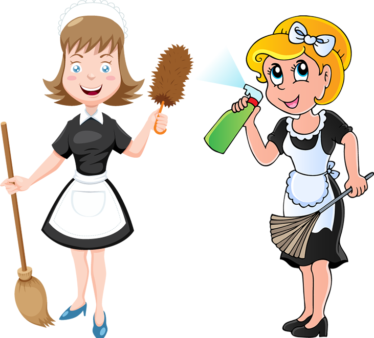 Banner Library Library Wonderful Inc A Cleaning Company - Maid Clipart Png (731x662), Png Download