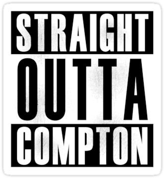 Straight Outta Compton - Straight Outta Compton T Shirts (375x360), Png Download