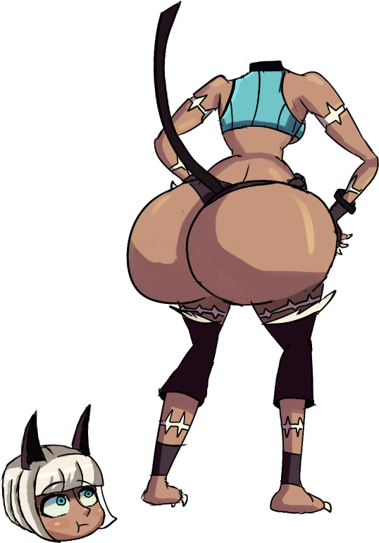 Cartoon Fictional Character Joint - Skullgirls Ms Fortune Butt (538x770), Png Download