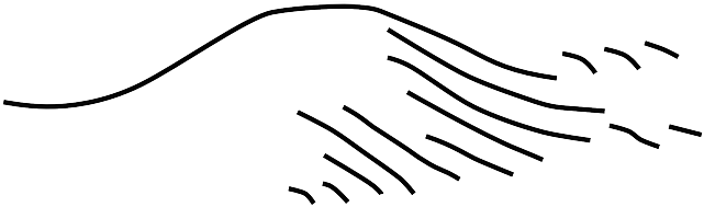 Black, Map, Symbols, Hill, Lines, Bump, Hills, Line - Hill Symbol On A Map (640x320), Png Download