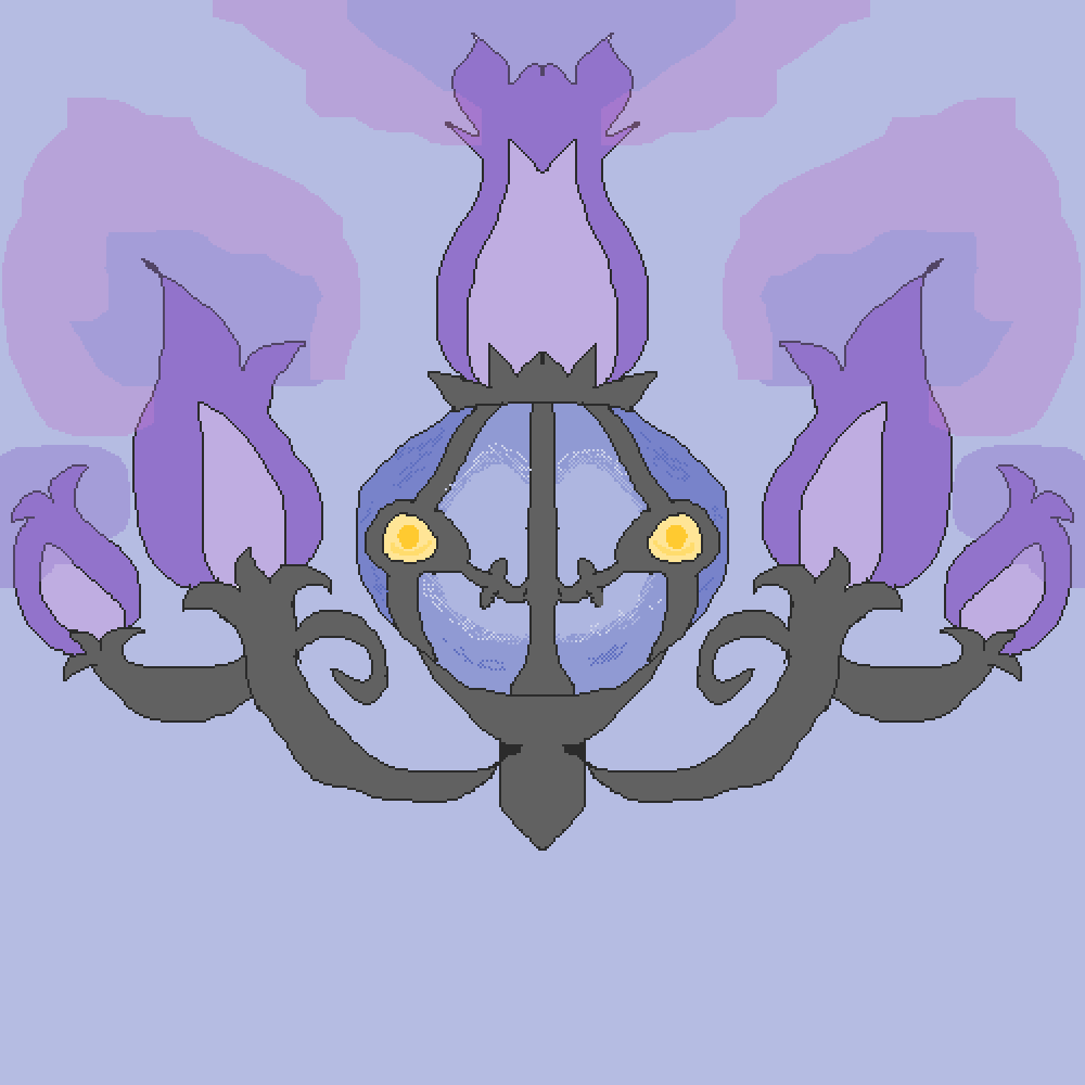 Chandelure - Illustration (1000x1000), Png Download