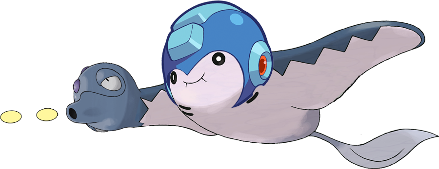 Image - Pokemon Mega Evolution Mantine (900x348), Png Download