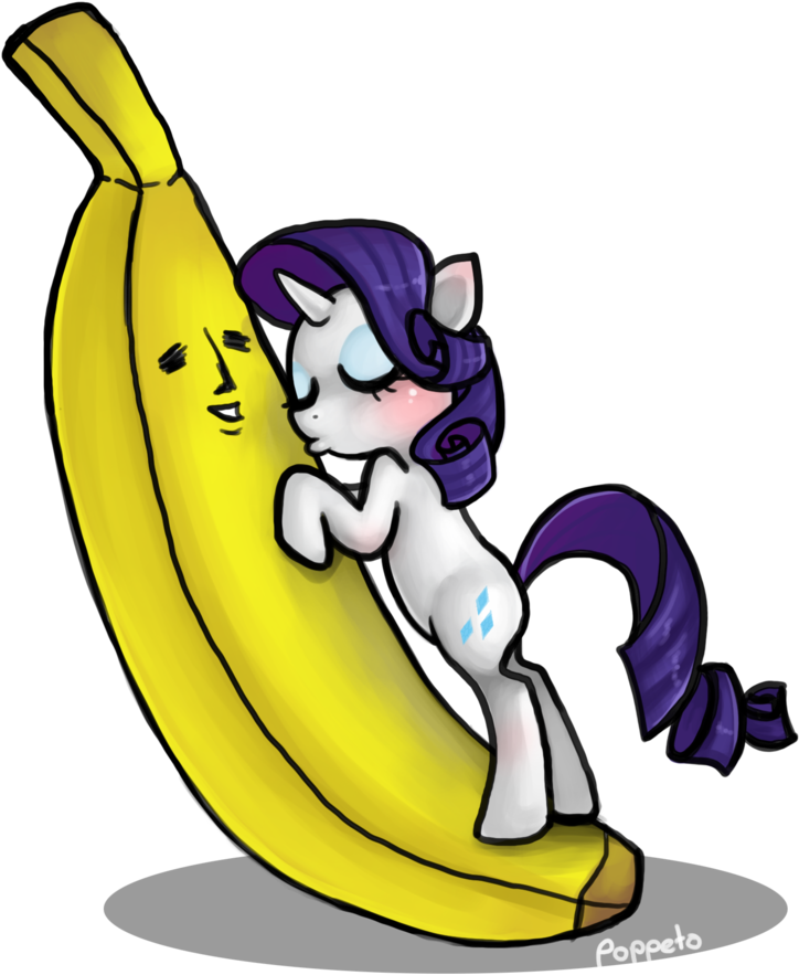 Rarity X Bananafriend Otp - Rarity Banana (900x1015), Png Download