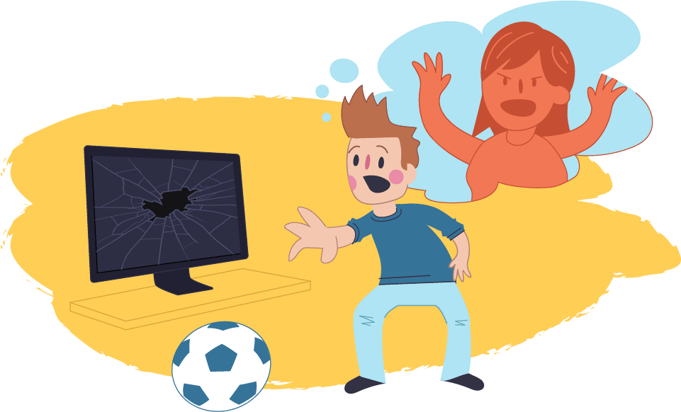 Scary Cartoon Boy - Cartoon (961x582), Png Download