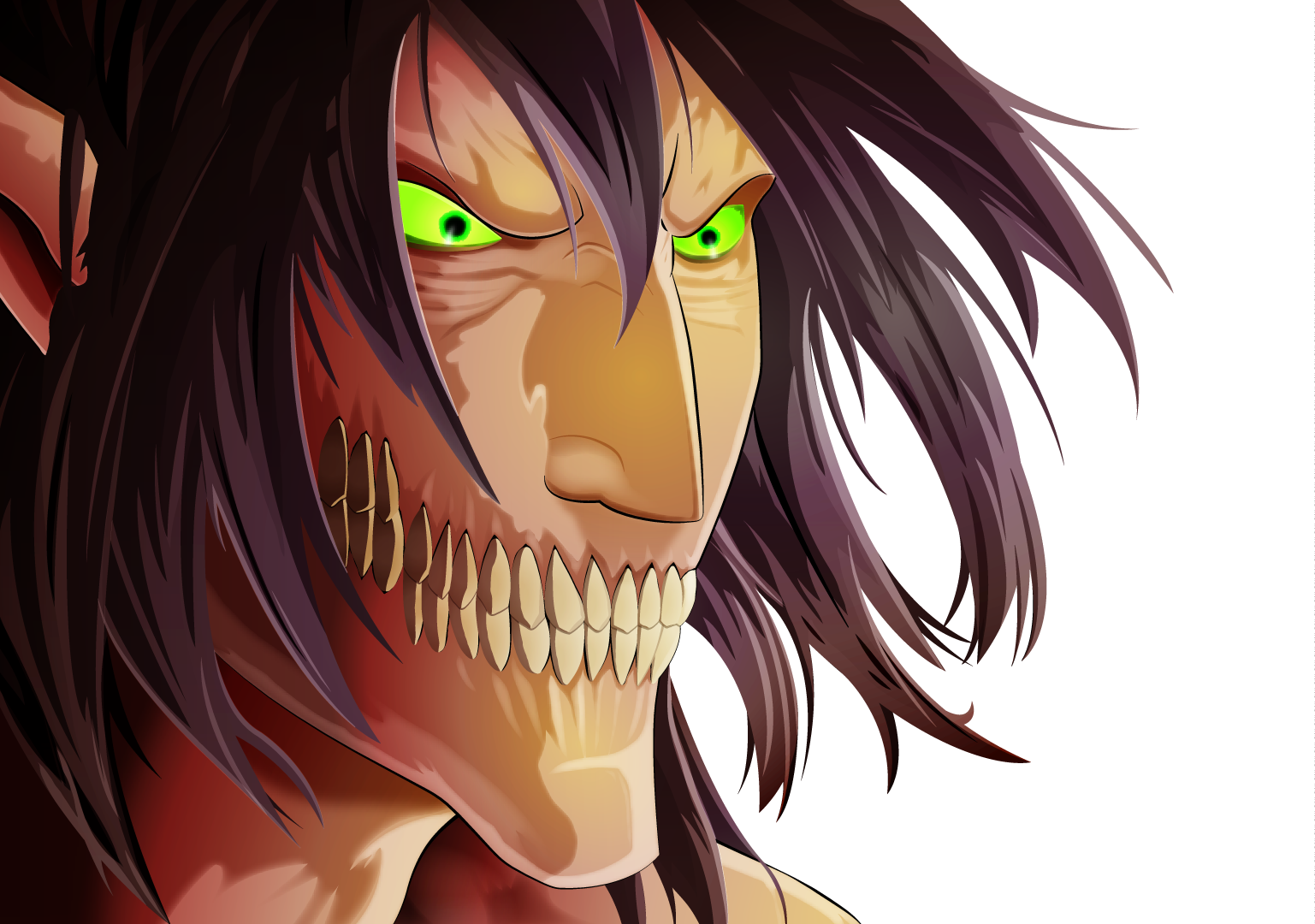 Drawn By - Https - //deathlezz - Deviantart - Com/ - Eren Yeager (1537x1080), Png Download