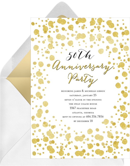 Gold Splatter Png - Wedding Invitation (550x701), Png Download