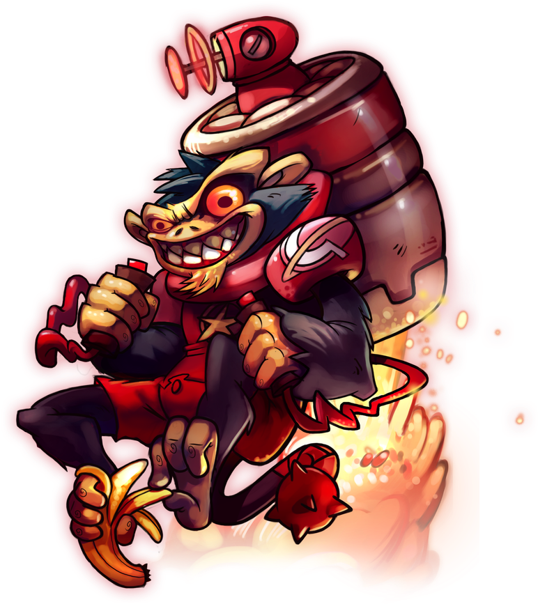 Yuri Alpha - Yuri Monkey Awesomenauts (898x1208), Png Download