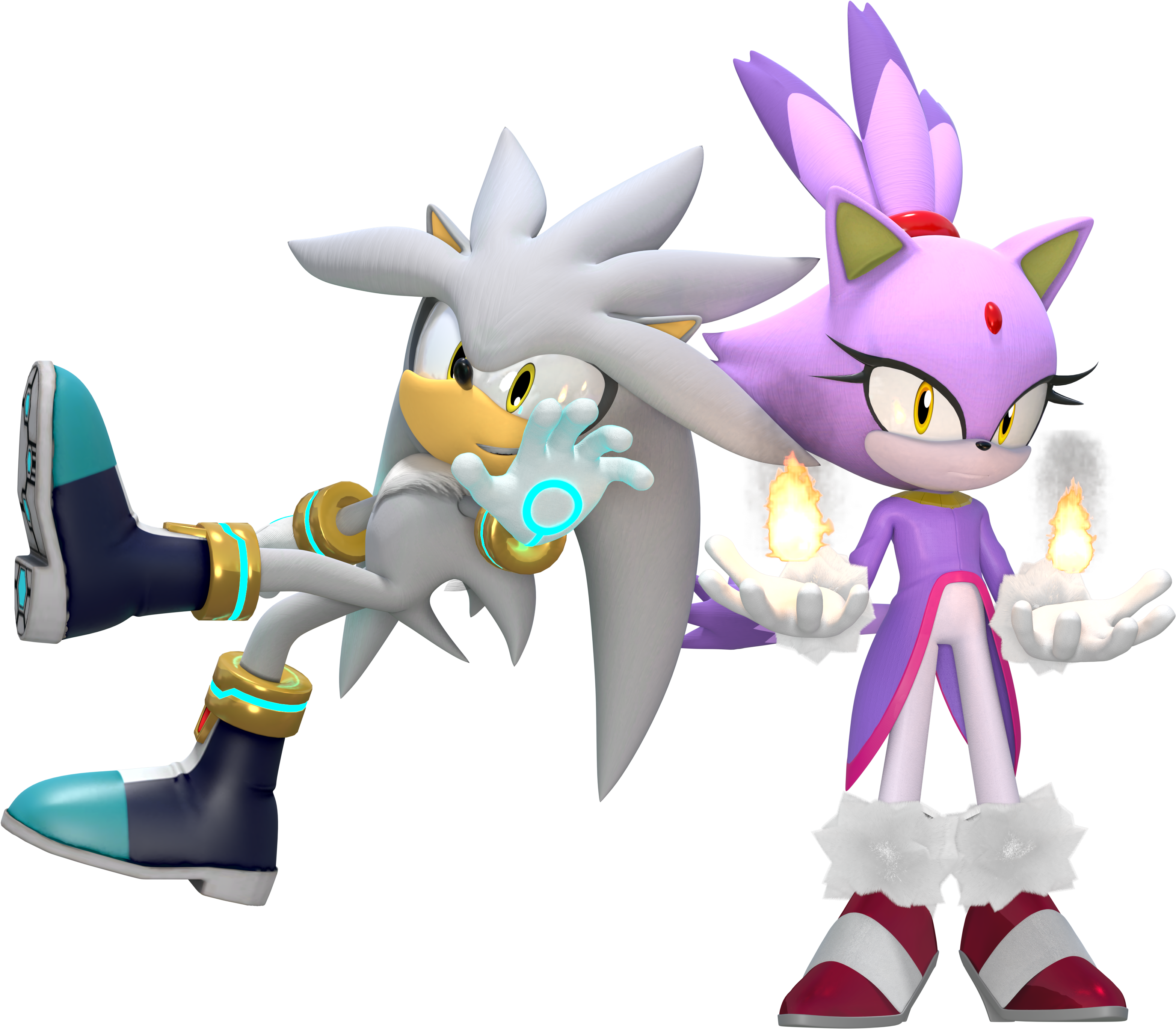 Welcome To Reddit, - Sonic Characters Silver And Blaze (3146x2755), Png Download