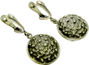 Sterling Silver Earrings 'hedgehog' - Locket (480x410), Png Download