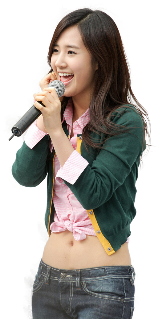 Kwon Yuri Girls Generation Asian Transprent Free - Singing Girls Mic Png (740x1109), Png Download