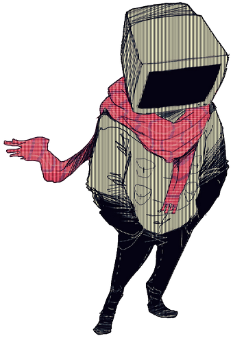 Art, Flcl, And Fooly Cooly Image - Tv Head Anime Boy (340x493), Png Download