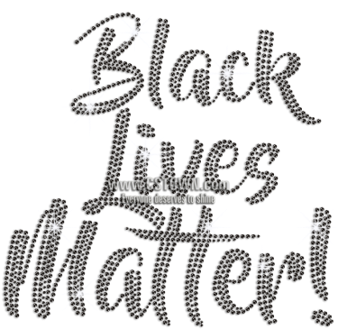 Customized Black Lives Matter Iron On Rhinestone Transfer - Motif (450x450), Png Download
