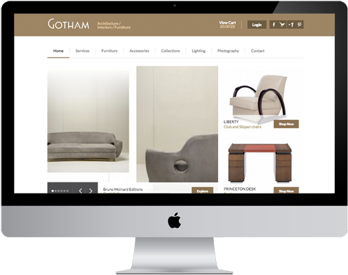 For High End Interiors Company Gotham Notting Hill - Web Design For Manufacturer (526x406), Png Download