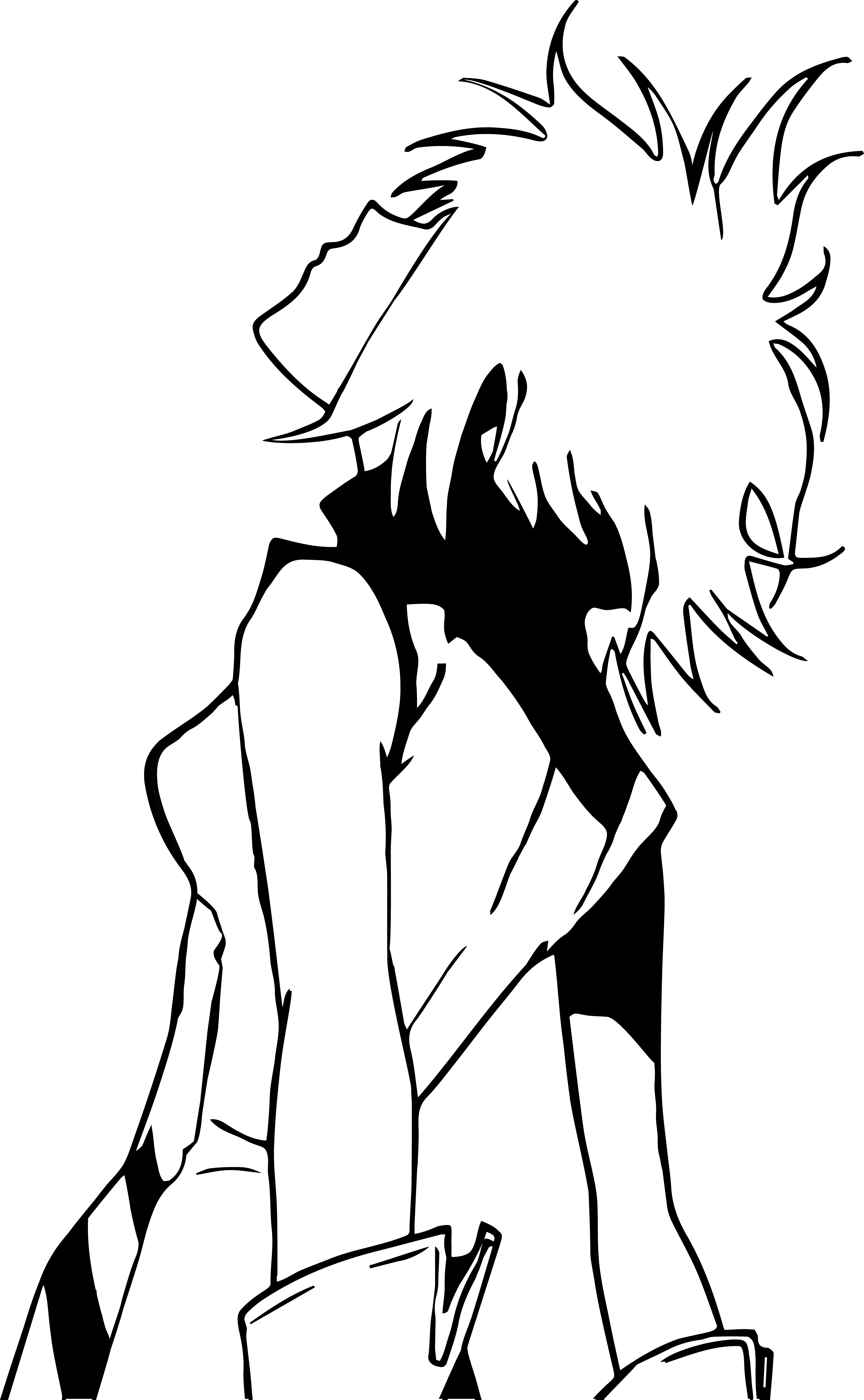 Haruko Stencil Style Illustration (4500x7296), Png Download