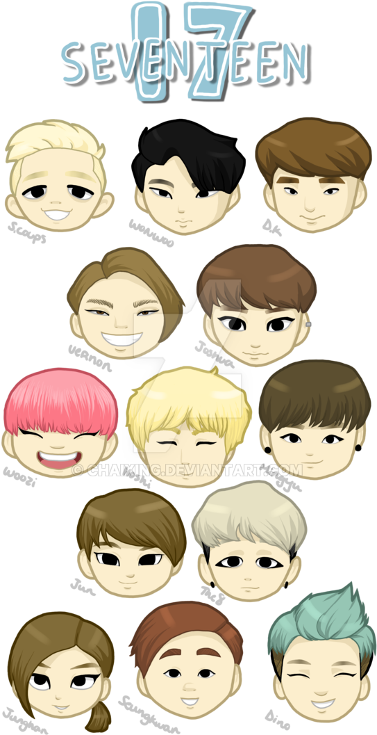 Seventeen Chibi (600x1081), Png Download