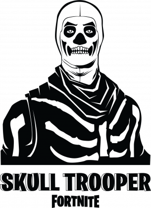Fortnite Skull Trooper - Skull Trooper Draw Fortnite (305x420), Png Download