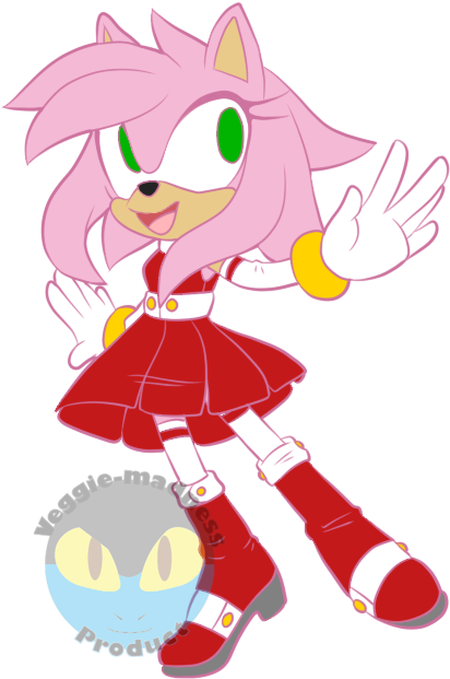 Older Amy Rose - Amy Rose Fan Redesign (450x650), Png Download
