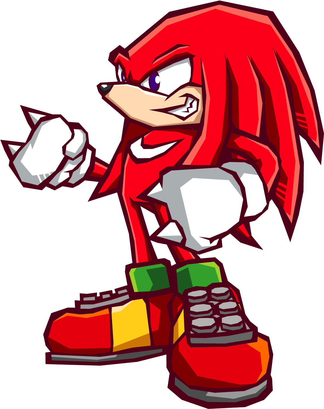 Official Artwork - Knuckles The Echidna Sonic Battle (1160x1440), Png Download