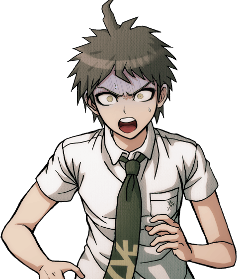 Hajime Hinata Halfbody Sprite 06 - Danganronpa Meat On The Bone Meme (477x560), Png Download