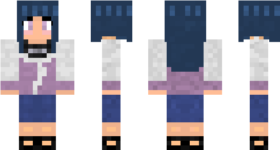 Minecraft Skin Hinata (600x348), Png Download